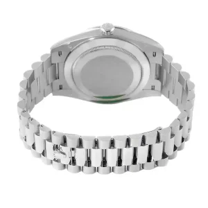 stainless steel case back view of the watch